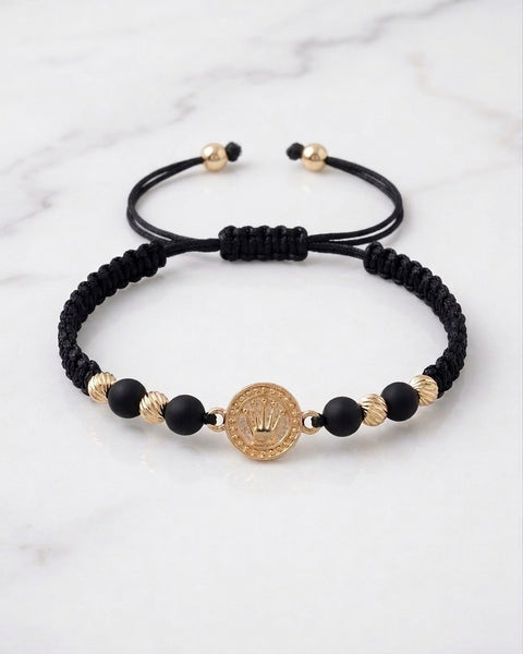 BRAZALETE MEDALLA ROLEX NEO NEGRO