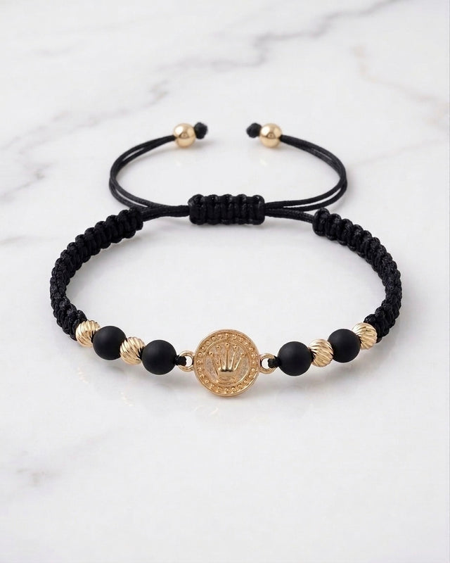 BRAZALETE MEDALLA ROLEX NEO NEGRO