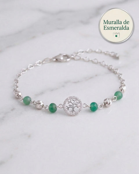 PULSERA MURALLA ARBOL DE LA VIDA 18CM PLATA ITA