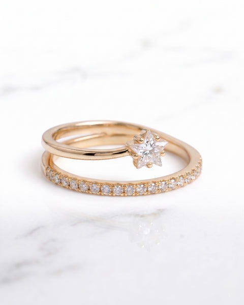 ANILLO SEGUIDO ESTRELLA AJUSTABLE CRISTAL