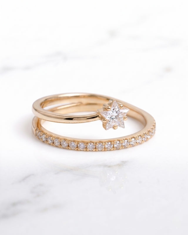 ANILLO SEGUIDO ESTRELLA AJUSTABLE CRISTAL