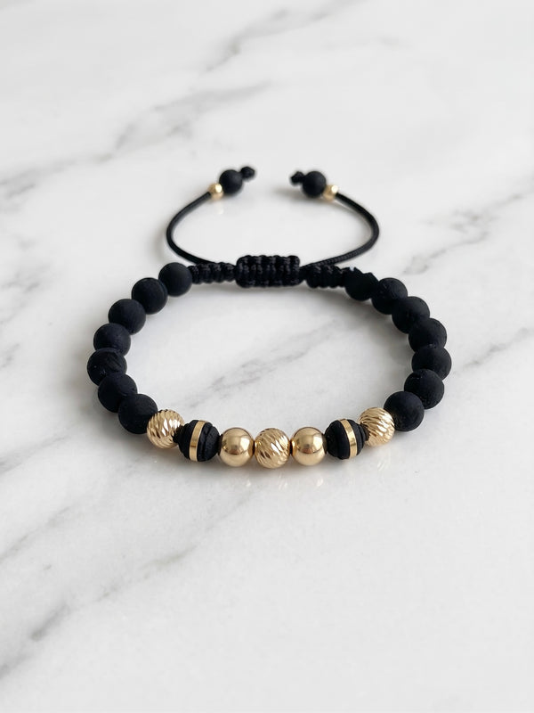 BRAZALETE ONYX 6MM NEGRO