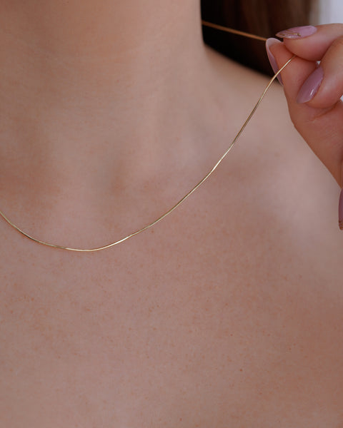 CADENA COLA RATON DIAMANTADA 1MM 45CM