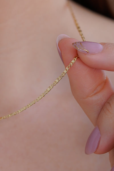 CADENA ESCALERA PLANA 2MM 45CM