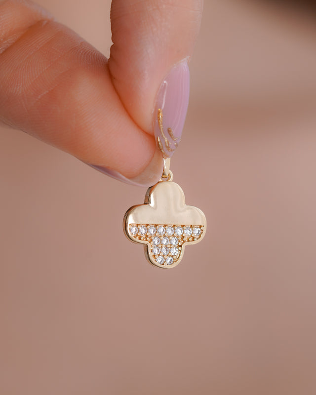 DIJE TREBOL CRISTAL CLOVER 1.3CM