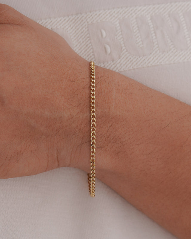 PULSERA CUBANA MEDIANA 21CM 3.5MM
