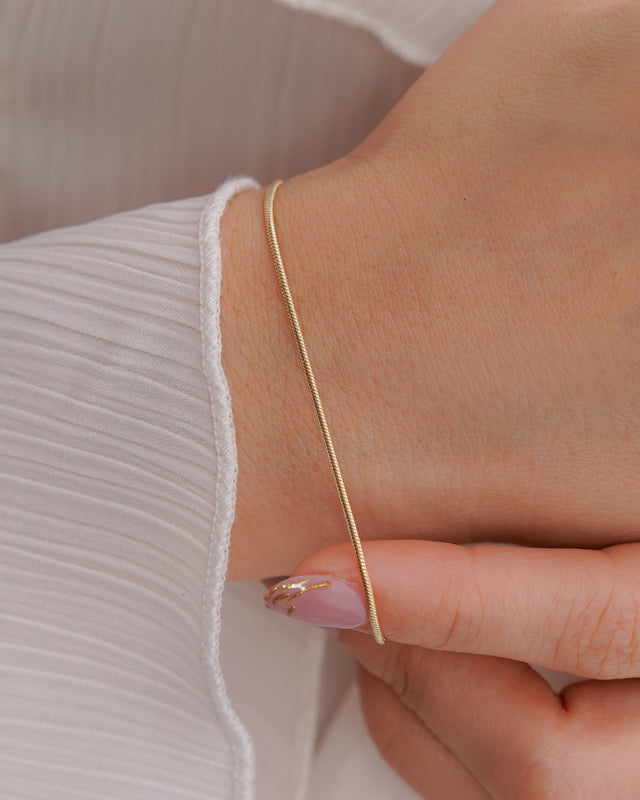 PULSERA COLA RATON DIAMANTADA 1.2MM 17+5CM