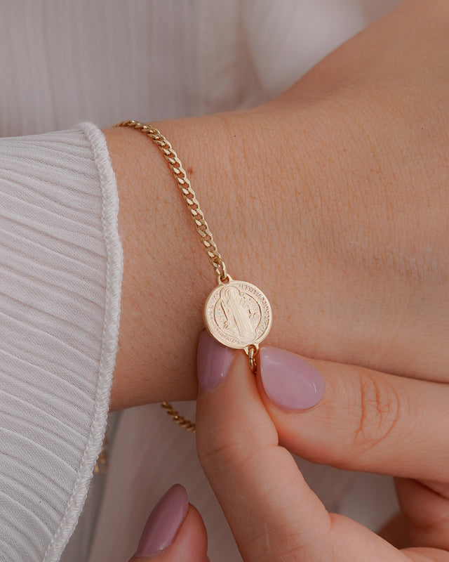 PULSERA CUBANA 2MM SAN BENITO 17CM+3CM