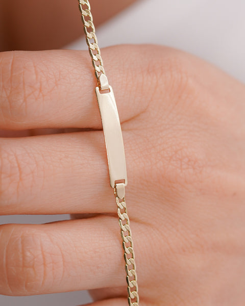 PULSO ESCLAVA CUBANA CUADRADA LISA 15CM