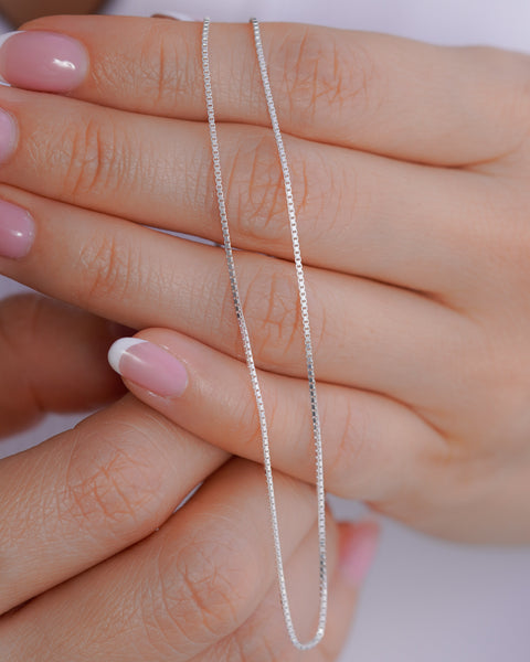 CADENA VENECIANA 1MM 45CM PLATA ITA