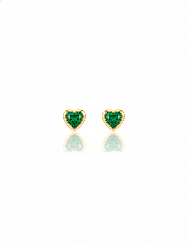 TOPO MINI CORAZON VERDE 3MM ROSCA SEGURIDAD