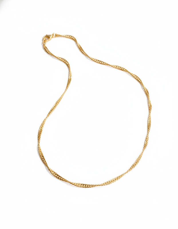 CADENA CUBANA CRUZADA 4MM 60CM