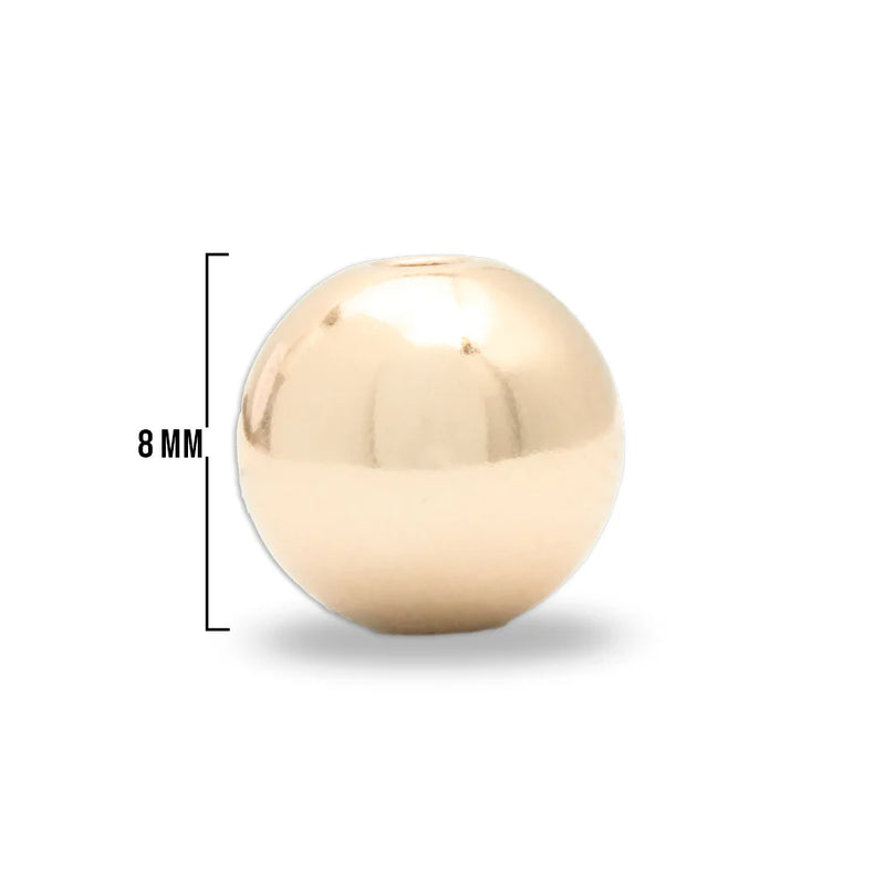 BALIN LISO DORADO 8MM
