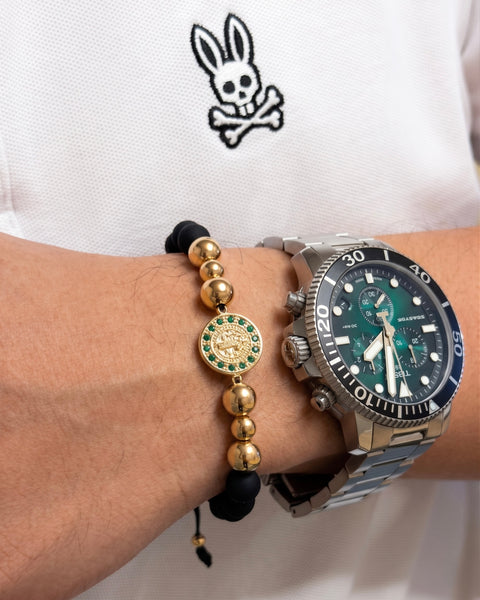 BRAZALETE SAN BENITO VERDE ESM 8MM-6MM NEGRO